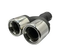 Terminale Doppio Fuga Scarico 80Mm Rotondo Per Audi Bmw Vw Con Attacco Da 50Mm