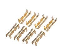 Terminale Elettrico a Crimpare, 100Pz Terminale a crimpare in ottone Connettori per aggancio a filo quadrato a forma di U 0,5-1,5 mm Terminale per connettore a pressione
