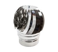 TERMINALE EOLICO A BASE TONDA COMIGNOLO - PER CANNA FUMARIA - ACCIAIO INOX 304