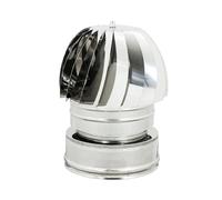 TERMINALE EOLICO A DOPPIA PARETE COIBENTATO 50 mm - INOX - PER STUFE e CAMINI