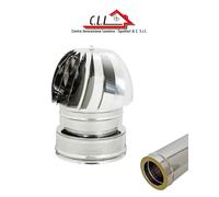 Terminale Eolico Doppia Parete Acciaio Inox Comignolo Coibentato Cappello