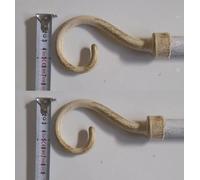 Terminale finale 2 pezzi per bastone Tenda in ferro battuto 20 mm avorio oro