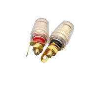 Terminale for altoparlanti amplificatore audio placcato oro da 2 pezzi con presa a banana da 4 mm