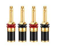 Terminale for presa audio for altoparlante in rame placcato oro da 4 pezzi(Rhodium Plated-Long)
