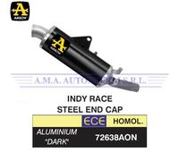 Terminale Indy Race alluminio Dark fondello inox Ducati Desert X 950 2022 2023