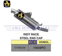 Terminale Indy Race titanio con fondello inox Ducati Desert X 950 Anni 2022 2023