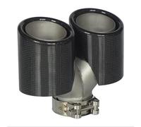 Terminale Ingresso 60-63 Mm Uscita 89 Mm Terminale Scarico Doppio Universale Fibra Carbonio Antiruggine Marmitta Acciaio Inossidabile Auto Tubo Scarico(In 63mm Out 89mm)