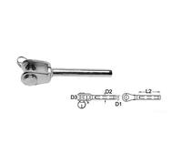 Terminale inox forcella Ø 5 mm - 1 PZ Osculati - 05.191.05 - 0519105