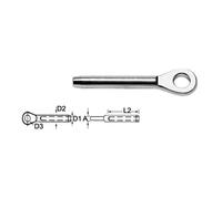 Terminale inox occhio Ø 10 mm - 1 PZ Osculati - 05.190.10 - 0519010