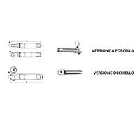 TERMINALE INOX PER CAVO PER CAVO PARAFIL BATTAGLIOLE - 2 MODELLI - 2 MISURE -
