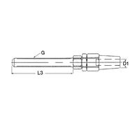 Terminale inox tenditore Ø 8mm - 1 PZ Osculati - 05.004.14 - 0500414