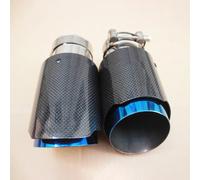 Terminale marmitta carbonio blu universale compatibile Akrapovic inox