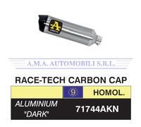 Arrow Terminale Maxi Race‑Tech Approvato alluminio Dark Aprilia Tuono V4R/APRC 2011-2013