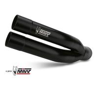 TERMINALE MIVV DOUBLE GUN ACCIAIO INOX NERO PER KAWASAKI Z 900 A2 2017-2025