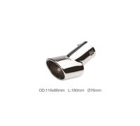 Terminale scarico universale inox singolo ovale DTM TRX/86