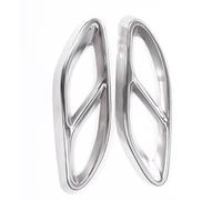 Terminale Parti Telaio Finiture 2 Pezzi Copertura Tubo Scarico Posteriore Dell'auto Cornice Gola Coda Compatibile Con Benz Per Classe A W176 W177 2016 2017 2018 2019 2020 2021(Silver)
