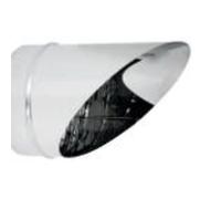 TERMINALE PER CANNA FUMARIA A BECCO CON GRIGLIA RAME DIAMETRO 80