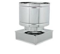 TERMINALE PER CANNA FUMARIA A BOTTE BASE QUADRATA ZINCO200X200
