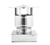 TERMINALE PER CANNA FUMARIA ANTI VENTO BASE QUADRA RAME