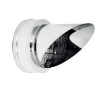 TERMINALE PER CANNA FUMARIA COIBENTATA A BECCO CON GRIGLIA RAME DIAMETRO 80 130