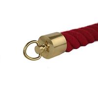 Terminale per cordone da 40 mm, con anello, in ottone lucido