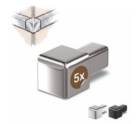 Dalsys 5x terminale per profilo piastrelle 8mm, profilo quadrato in acciaio inox lucido
