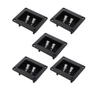 Terminale per Scatola Subwoofer Quadrata 5 Pezzi Plastico Lega | Piastra a 2 Vie, Installazione Facile e Salvaspazio, Formato 3, 6x3, 1x0, 9 Pollici