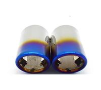 Terminale Per Skoda Per Octavia Per A5 Per A7 Per Superb Per Yeti 1.4T .6T .6L 2009-2015 Terminale Scarico Auto Copertura Tubo Auto Scarico(2 pieces Blue)
