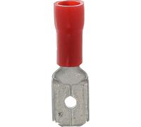 Terminale piatto pre-isolato maschio non rinforzato, 6,35 x 0,8 mm, 0,3-1,5 mm2, confezione da 37