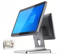 Terminale POS a doppio schermo per negozi al dettaglio | Wind ows 10, schermo touch da 15,6"" + 11,6"" per piccole imprese sistemas POS per registratore di cassa per ristoranti