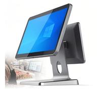 Terminale POS per negozi e ristoranti per piccole imprese | registratore di cassa professionale all-in-one con doppio schermo touch, compatibile con Wind ows 10