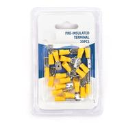 Terminale pre-isolato MDD5.5-250 giallo, ideale per collegamenti elettrici sicuri. Blister da 15 pezzi che garantisce durata ed efficienza nei vostri progetti.