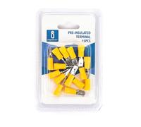 Terminale pre-isolato MDD5.5-250 Giallo, ideale per connessioni elettriche sicure. Presentato in blister da 15 unità, garantisce durata ed efficienza nei tuoi progetti.