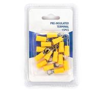 Terminale pre-isolato - Terminali elettrici di collegamento, colore giallo, 15 pezzi per blister, adatti per cavi fino a 1,5 mm². *