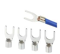 Terminale pressato a freddo SNB Terminale a forma di U con punta a forcella Terminale nudo Terminale di cablaggio 1.25-4/2/3.5/5.5 Capocorda a forma di Y(SNB2-4-100PCS)