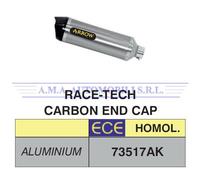 Arrow Race-tech Aluminium With Carbon End Cap Kymco Xciting 400i ´19-20 Not Homologated Muffler Argento Not Homologated