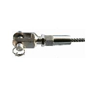 Terminale rapido a forcella per cavi Ø 4 mm. acciaio inox