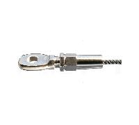 Terminale rapido a occhio per cavi Ø 8 mm. acciaio inox