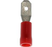 Terminale rosso piatto pre-isolato maschio rinforzato in Blister, 4,8 mm x 0,8 mm, 0,3-1,5 mm2, confezione da 5