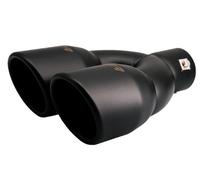 TERMINALE ROTONDO ID 57MM DOPPIO ACCIAIO INOX NERO FISSAGGIO