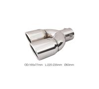 Simoni Racing Scarico Terminale rotondo doppio inclinato disassato inox-TRX/18L