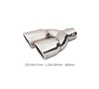 Simoni Racing Terminale scarico universale TRX/18R inox tondo doppio inclinato 35-58 mm a destra