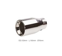 Simoni Racing Terminale di scarico TRX 25 Rotondo Dritto Acciaio Inox
