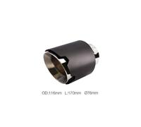 Terminale rotondo id 76mm acciaio inox nero
