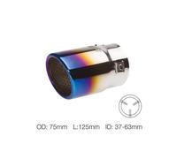 Terminale scarico universale inox singolo 43-67mm titanium look