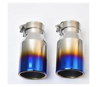 Terminale Scarico 1 Pezzo Universale Blu In Acciaio Inox Flangia Piatta Tubo Di Scarico Punta Marmitta Riccia Punta TuboScarico(114mm Outlet)