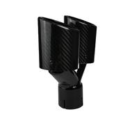 Terminale Scarico 1 Pezzo Universale Per Auto Coda Gola Lunghezza Nero A Forma Y Doppio Fuori Twill Lucido Punta Silenziatore Scarico In Fibra Carbonio Silenziatore(63.5mm-101mm-Left)