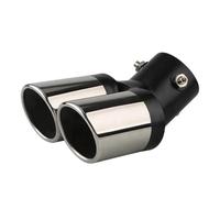 Terminale Scarico 1 Pz 25" Ingresso Auto Marmitta Terminale Scarico Acciaio Inox Doppio Tubo Rivestimento Modificato Coda Posteriore Gola Maggior Auto Tubo Scarico(Black chrome bent)