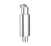 Terminale Scarico 1PC In Acciaio 51 57 63 Millimetri Blu Argento Scarico Silenziatori Auto Sportive Suono Auto Tubo Scarico Marmitta Coda Universale Ovale Terminali(Curved silver 63MM)