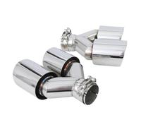 Terminale Scarico 2 pezzi accessori auto in acciaio inossidabile punte marmitta tipo Y doppio bordo dritto tubo scarico terminale Ubo Di Scarico(57-76MM)